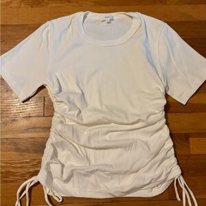 A.L.C. Austin Side-Tie Tee in White